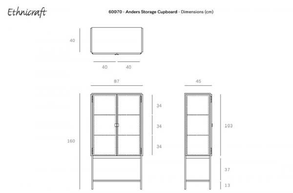 Anders Armario Ethnicraft Ficha Medida 160