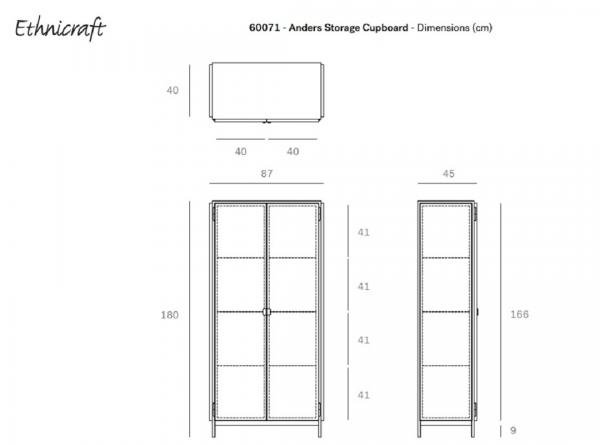 Anders Armario Ethnicraft Ficha Medida 180