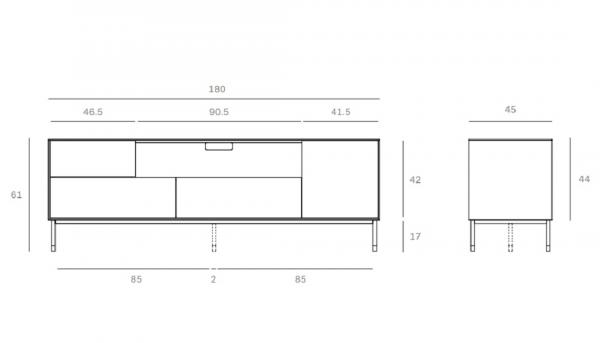 Blackbird Mueble Tv Roble Ficha Tecnica