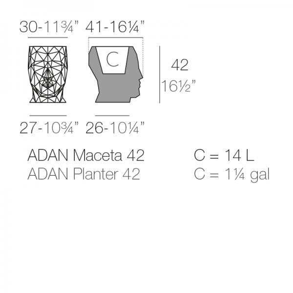 Macetero Adan 30 Vondom Ficha Tcnica