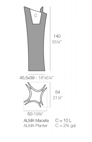 Macetero Alma Vondom Ficha Tcnica
