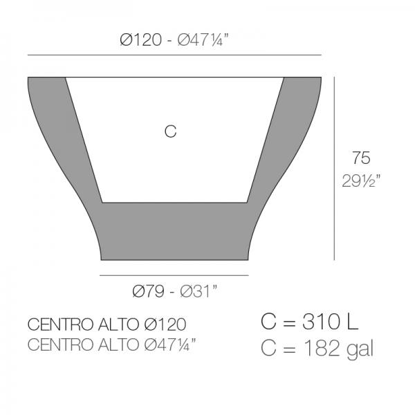 Macetero Alto 120 Vondom Ficha Tcnica