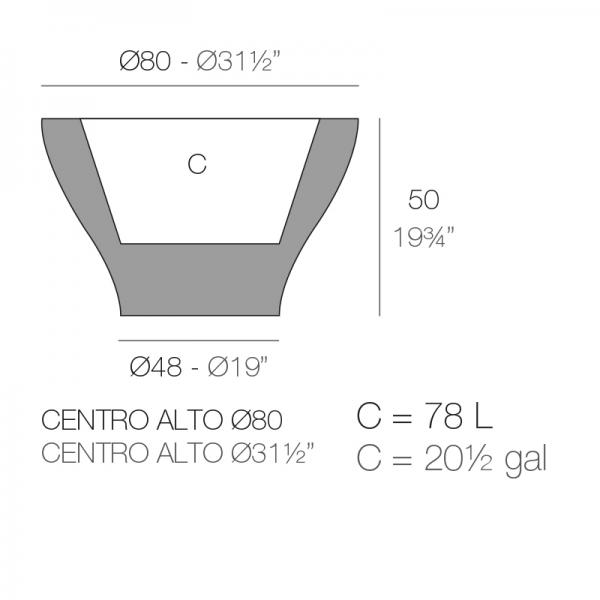 Macetero Alto 80 Vondom Ficha Tcnica