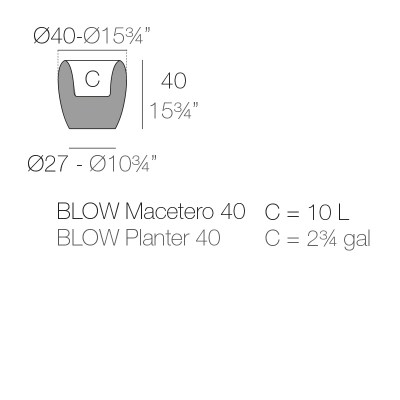 Macetero Blow 40 Vondom Ficha Tcnica