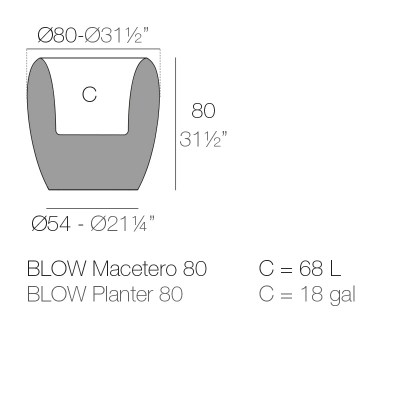 Macetero Blow 80 Vondom Ficha Tcnica