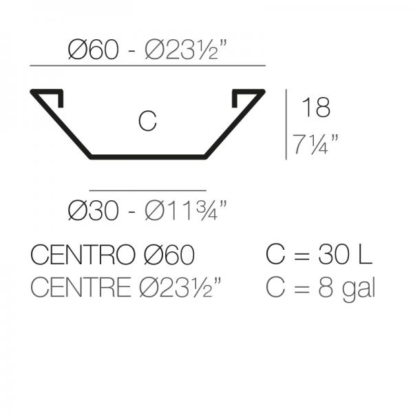 Macetero Centro Simple 60 Vondom Ficha Tcnica