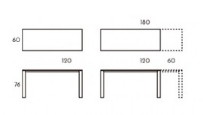 Mesa Brooklyn rectangular extensible TamiroTarazona HogarDomestic 120 60