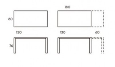 Mesa Brooklyn rectangular extensible TamiroTarazona HogarDomestic 120 80