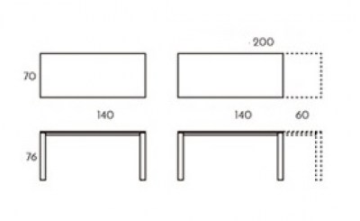 Mesa Brooklyn rectangular extensible TamiroTarazona HogarDomestic 140 70
