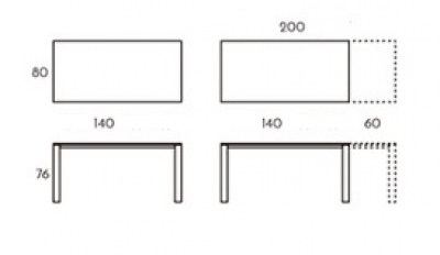 Mesa Brooklyn rectangular extensible TamiroTarazona HogarDomestic 140 80