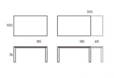 Mesa Brooklyn rectangular extensible TamiroTarazona HogarDomestic 185 100