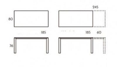 Mesa Brooklyn rectangular extensible TamiroTarazona HogarDomestic 185 80