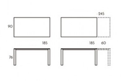 Mesa Brooklyn rectangular extensible TamiroTarazona HogarDomestic 185 90