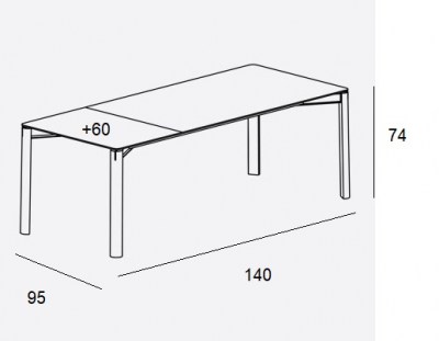 Mesa Laga extensible Treku HogarDomestic 14060 95