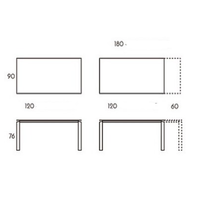 Mesa Vision extensible TamiroTarazona HogarDomestic 120 90