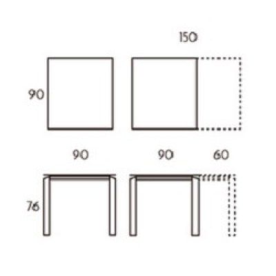 Mesa Vision extensible TamiroTarazona HogarDomestic 90 90