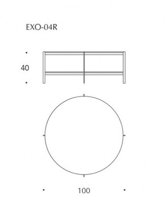 Mesa centro Exo Redonda Kendomobiliario HogarDomestic 04R