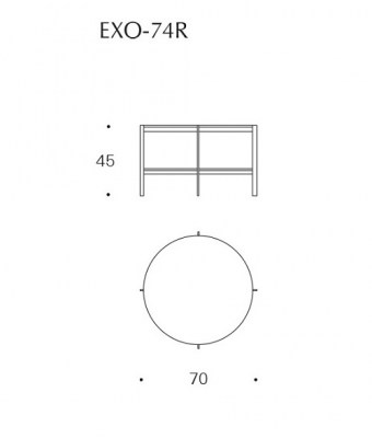 Mesa centro Exo Redonda Kendomobiliario HogarDomestic 74R