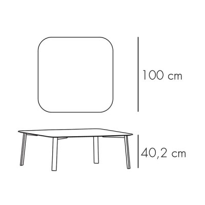 Mesa centro Stockholm rectangular PuntMobles HogarDomestic 100