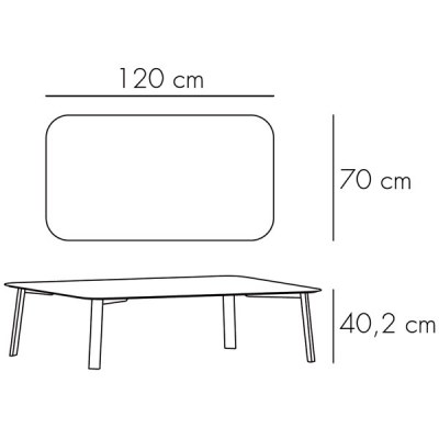 Mesa centro Stockholm rectangular PuntMobles HogarDomestic 120