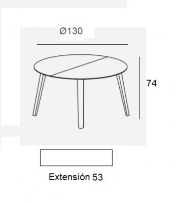 Mesa extensible Aise patas madera Treku HogarDomestic 130