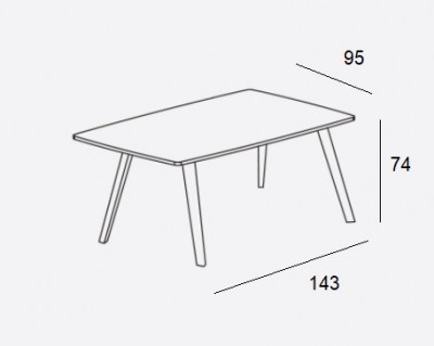 Mesa oval Aise patas madera Treku HogarDomestic 143
