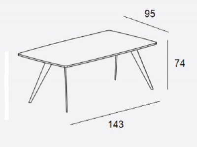 Mesa oval Aise patas metal Treku HogarDomestic 143