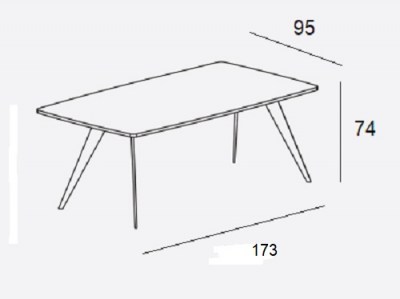 Mesa oval Aise patas metal Treku HogarDomestic 173
