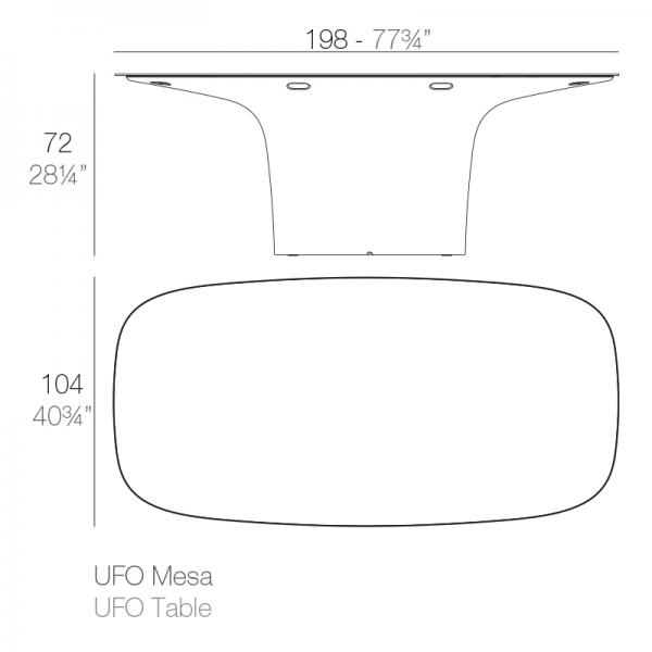 Mesa Ufo Vondom Ficha Tecnica