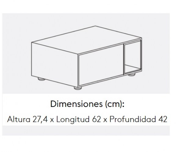 Mesita Ober 27,4 Hueco Derecha