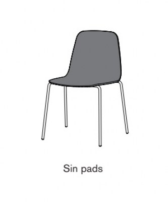 Silla Bisell Tapizada pies metal Treku HogarDomestic _sin_pads