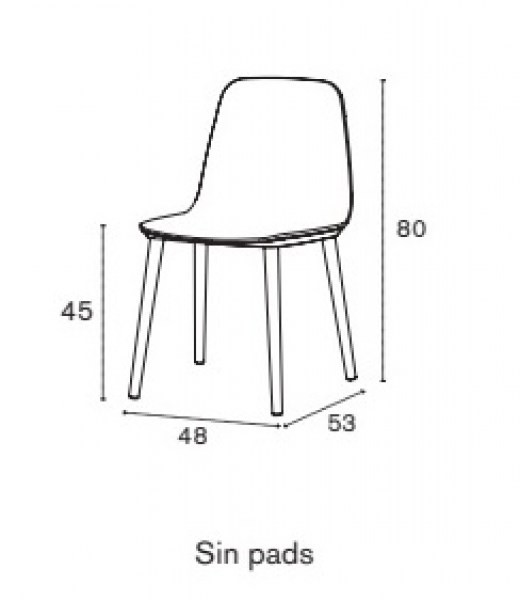 Silla Bisell madera Treku HogarDomestic Sin_pads