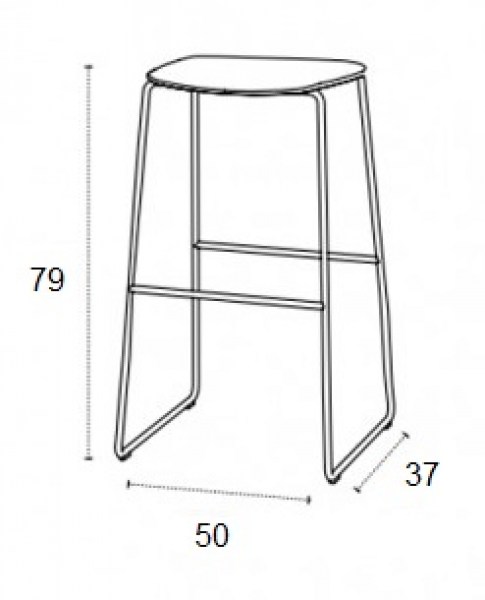 Taburete Bisell patas metal Treku HogarDomestic 79