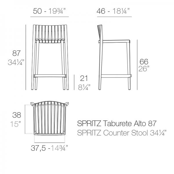 Taburete Spritz Vondom 50x46x87