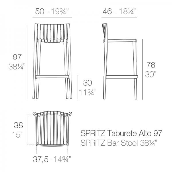 Taburete Spritz Vondom 50x56x97